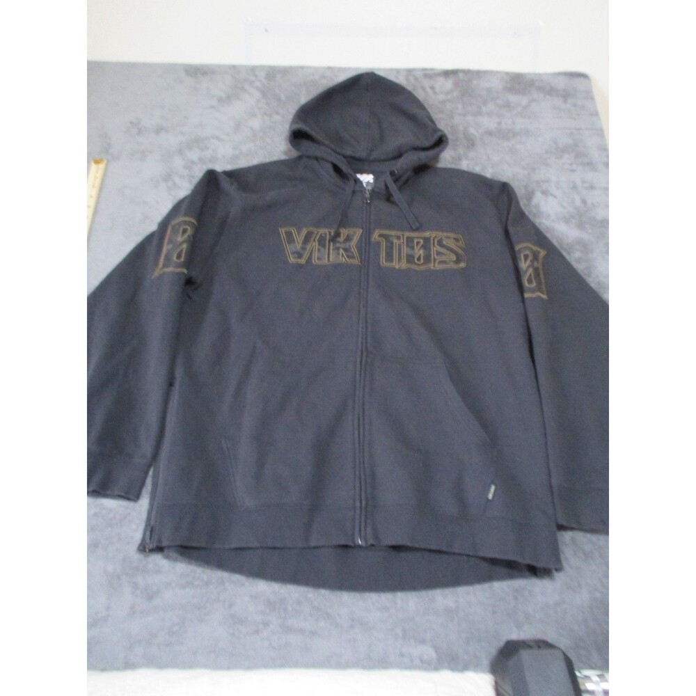 VIKTOS tactical full-zip hoodie black with camo embroidery 3XL veteran-designed